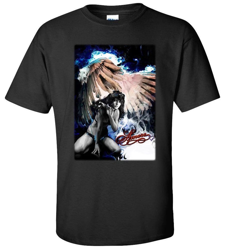 Fantasy Angel T-Shirt Amore Graphic Tee Cotton Humorous Aesthetic
