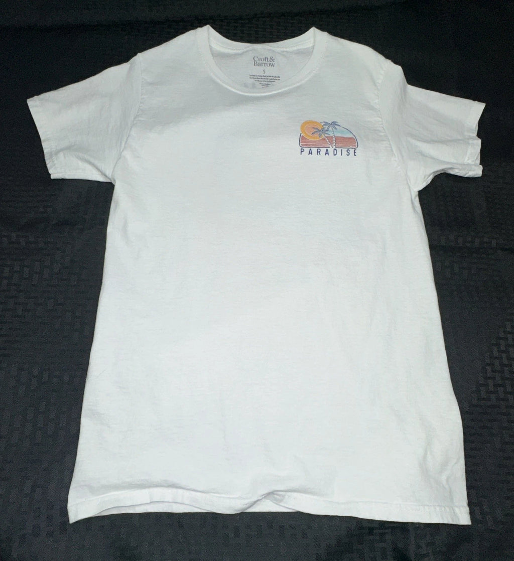 Croft & Barrow Men's T-Shirt Modern Fit Paradise White Size Small