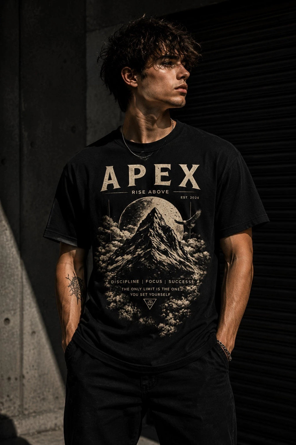 APEX Mountain - Discipline Focus Success Premium Streetwear T-Shirt