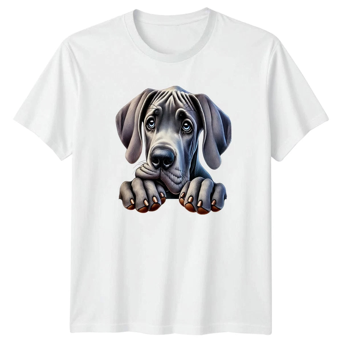 Cute Great Dane Dog Peeking T-Shirt Great Dane Puppy Dog Gift For Him And Her