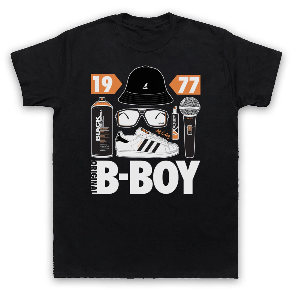 ORIGINAL B-BOY BREAKDANCING SLOGAN HIP HOP DANCE RETRO MENS & WOMENS T-SHIRT