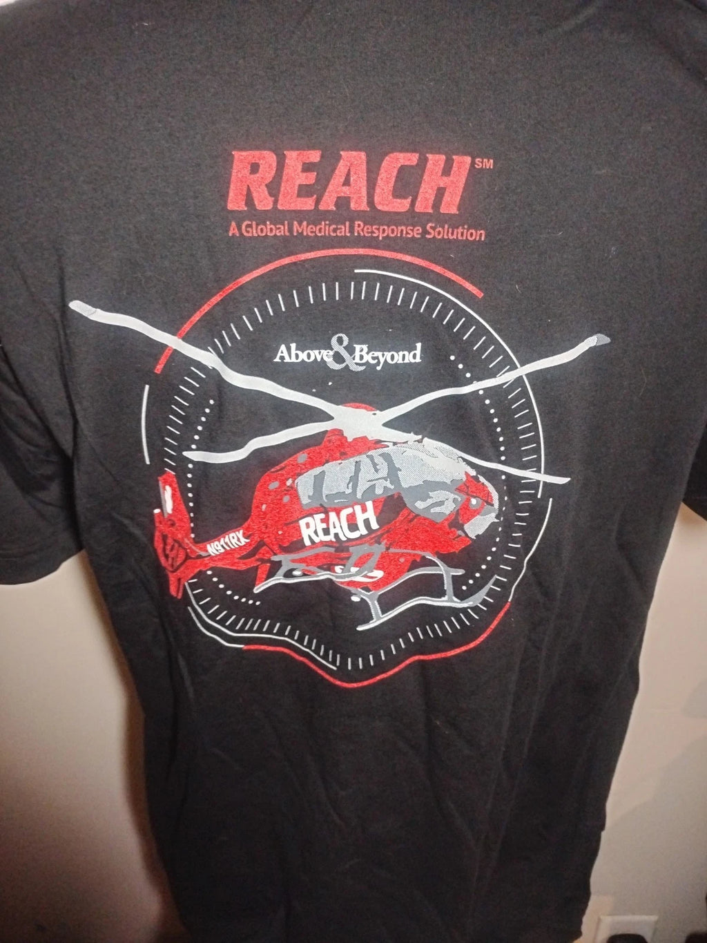 Air Medical Services 2XL T-Shirt Above & Beyond Helicopter Medvac Airbus  Buyb
