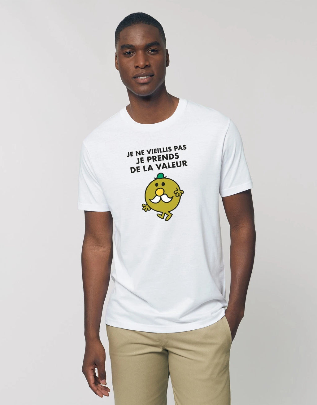 White Men's Short Sleeve T-Shirt, I Don't Age I Gain Value