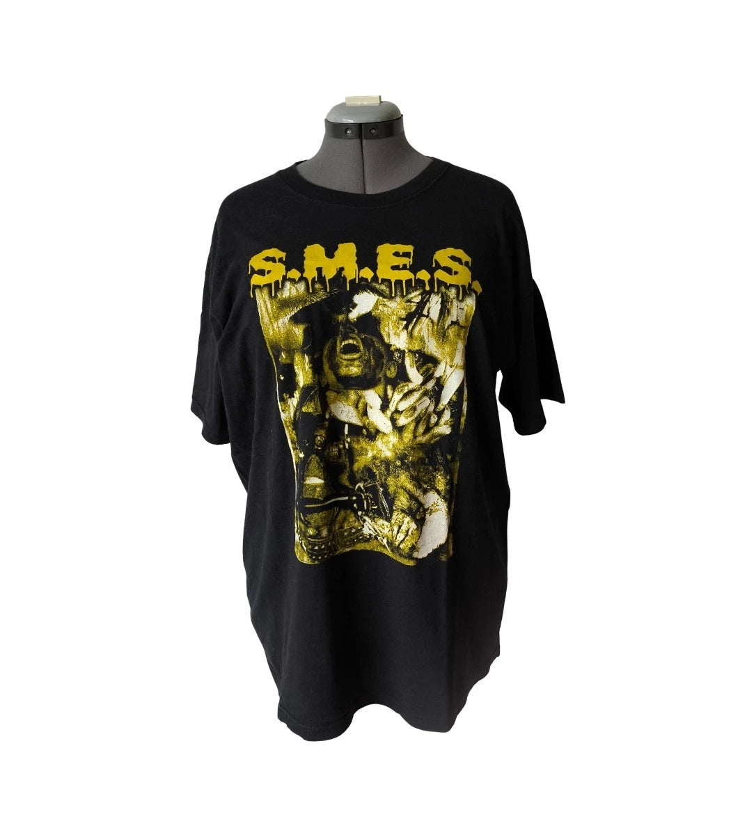 vintage s.m.e.s perverted psycho core t shirt xl fruit of the loom 2000s brutal