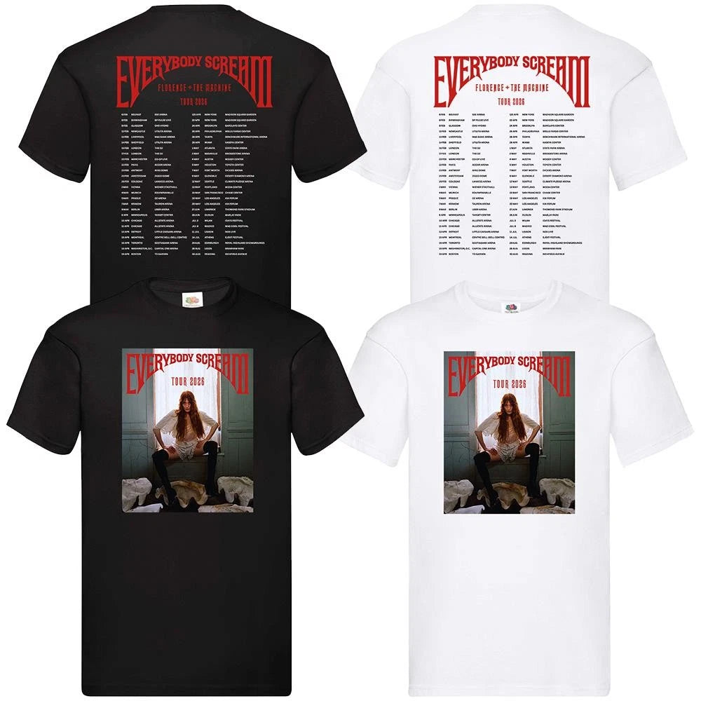 Florence and The Machine T-Shirt Everybody Scream Tour 2026 Unisex Concert Tee