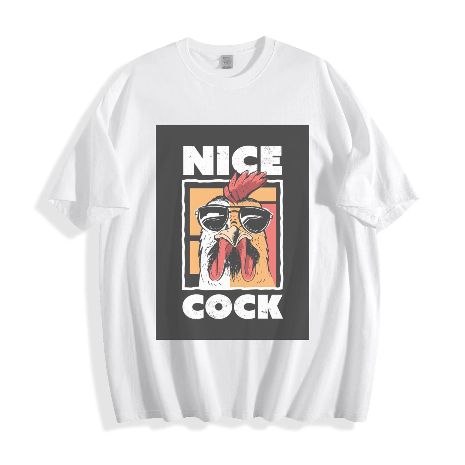 Nice Cock Rooster T-Shirt Funny Sunglasses Unisex Tee