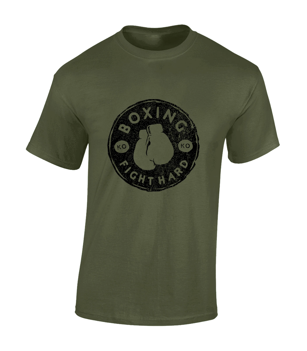 BOXING FIGHT HARD MENS T SHIRT DESIGN FOR BOXER TRAINING TOP MMA FIGHTER GIFT