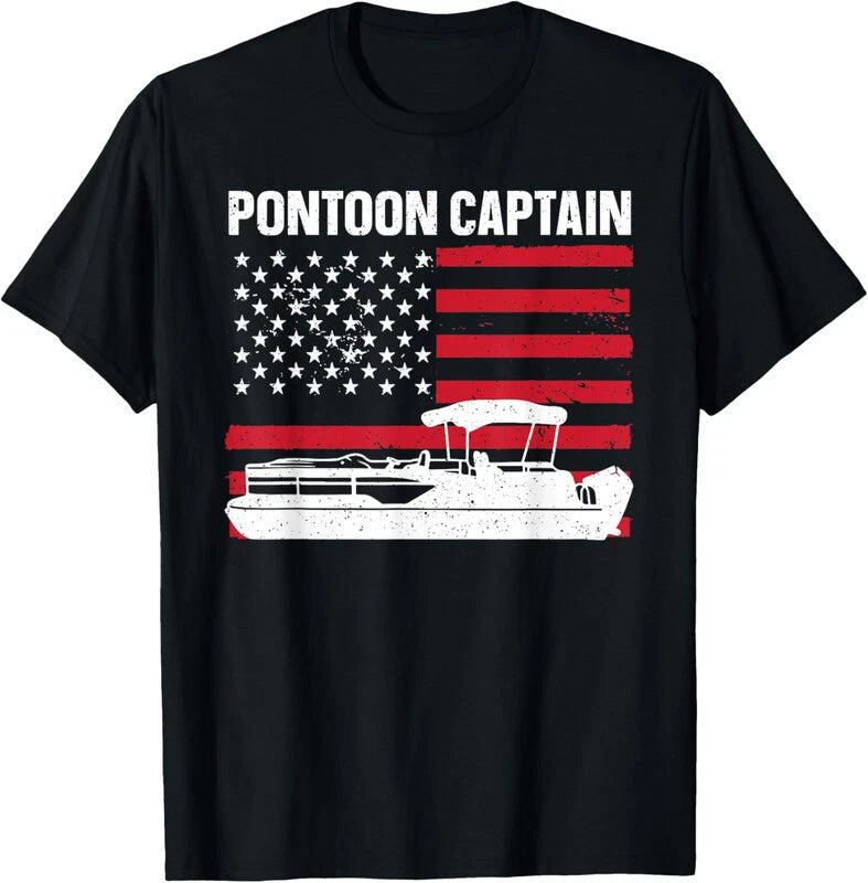 Cool Pontoon Captain Art For Pontoon Boat Captain T-Shirt