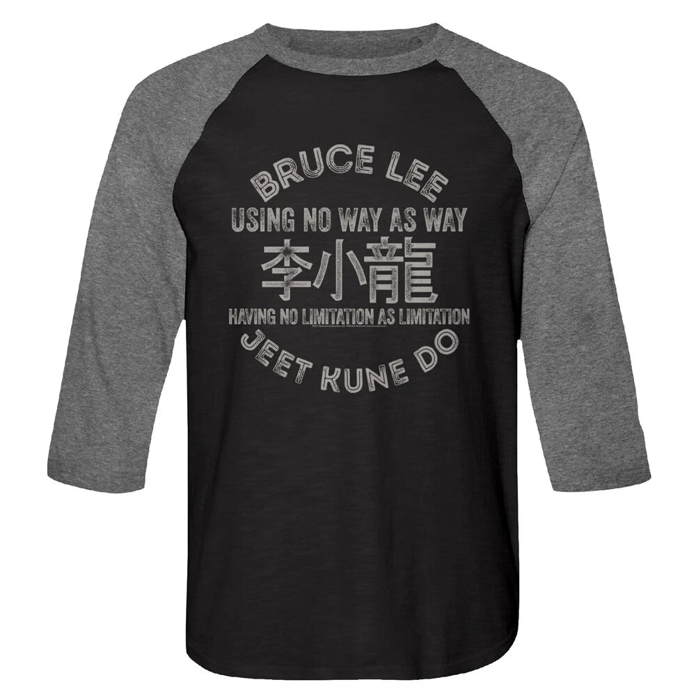 Bruce Lee Martial Arts Legend Using No Way As Way Men's Raglan T Shirt