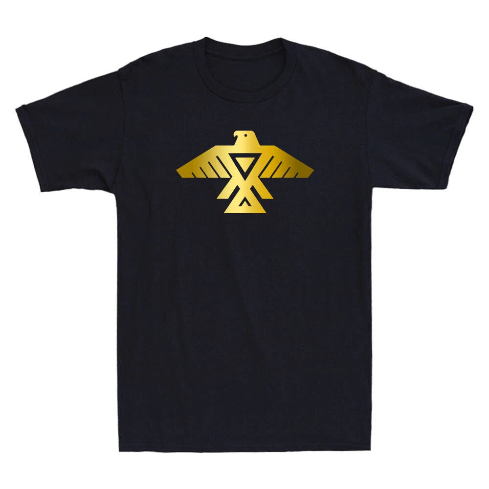 Native American Thunderbird Funny Tribal Art Graphic Novelty Men's Black T-Shirt