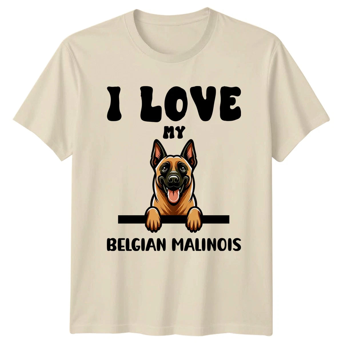 I Love My Belgian Malinois T-Shirt Dog Owner Birthday Gift For Him And Her