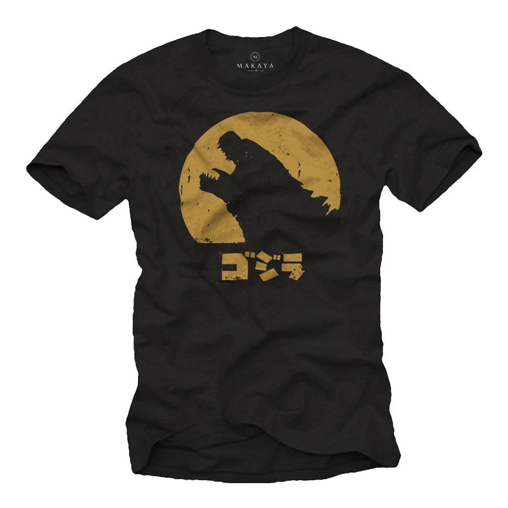 Dino T Shirt Boys Men Gents Vintage Retro Monster Cool Gifts Black