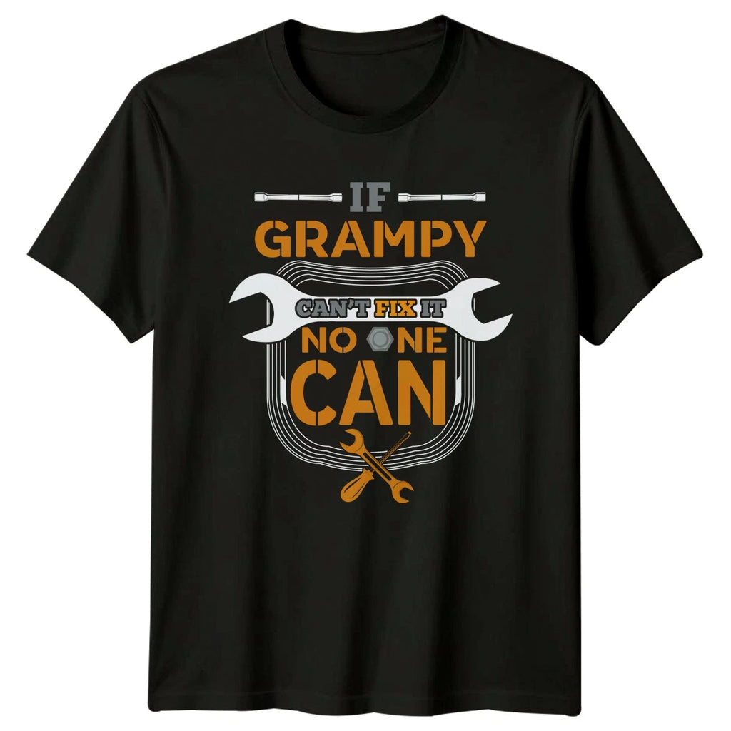 If Grampy Cant Fix It Mens T-Shirt Grandpa Mechanic DIY Fathers Day