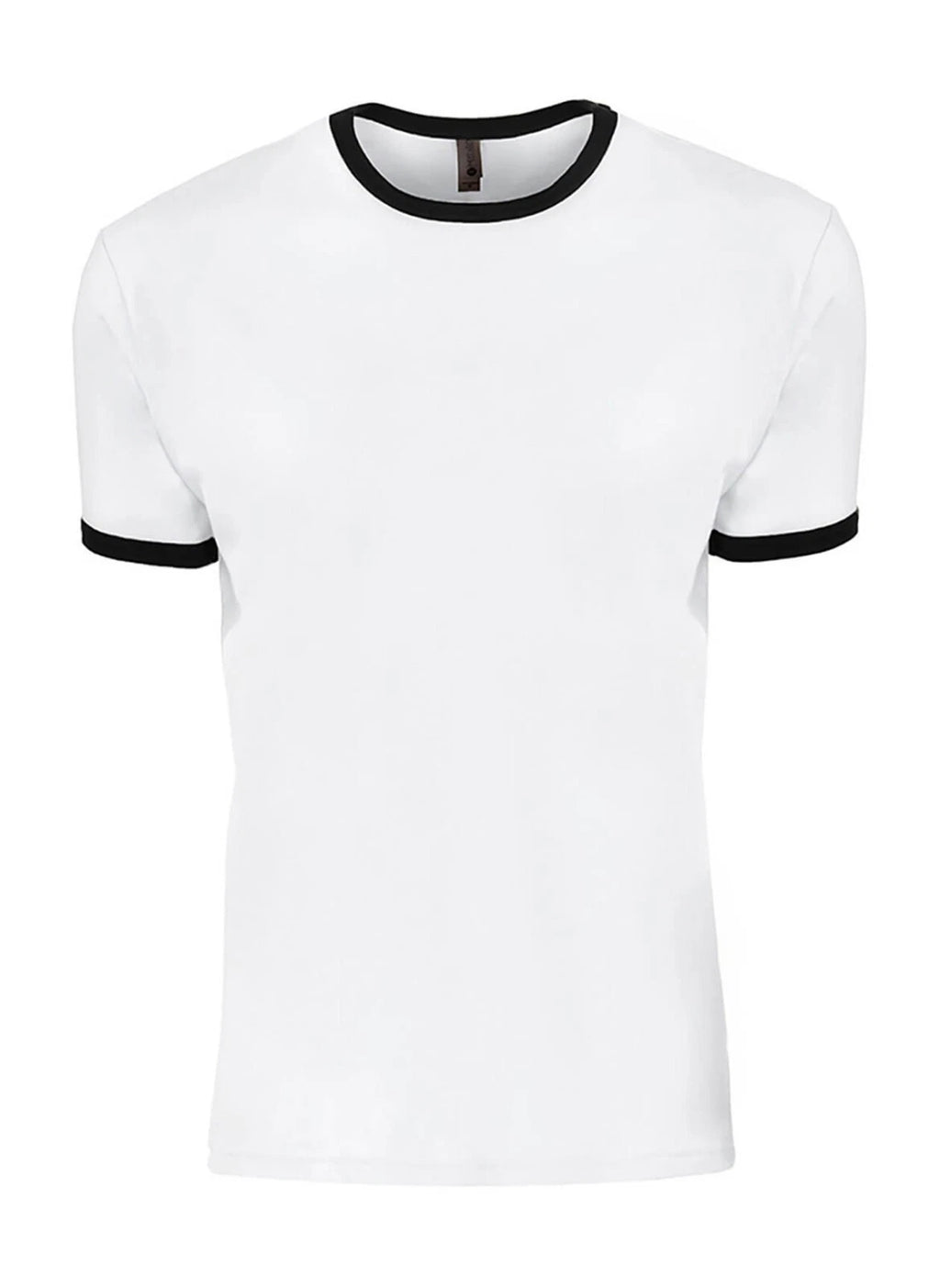 Next Level 3604 t shirt ringer cotton premium shirts white with black