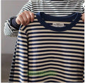 Retro Men Classic Breton Striped Long Sleeve Shirt Causal Cotton Sailor T-Shirts