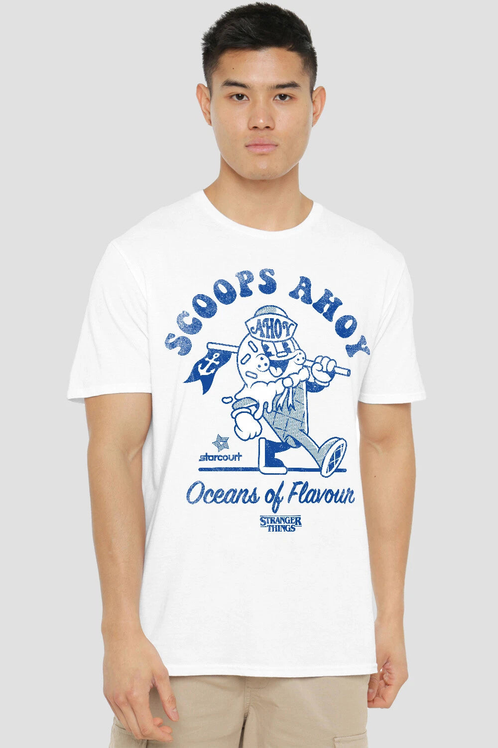 STRANGER THINGS SCOOPS AHOY RETRO - Mens T-Shirt S-2XL