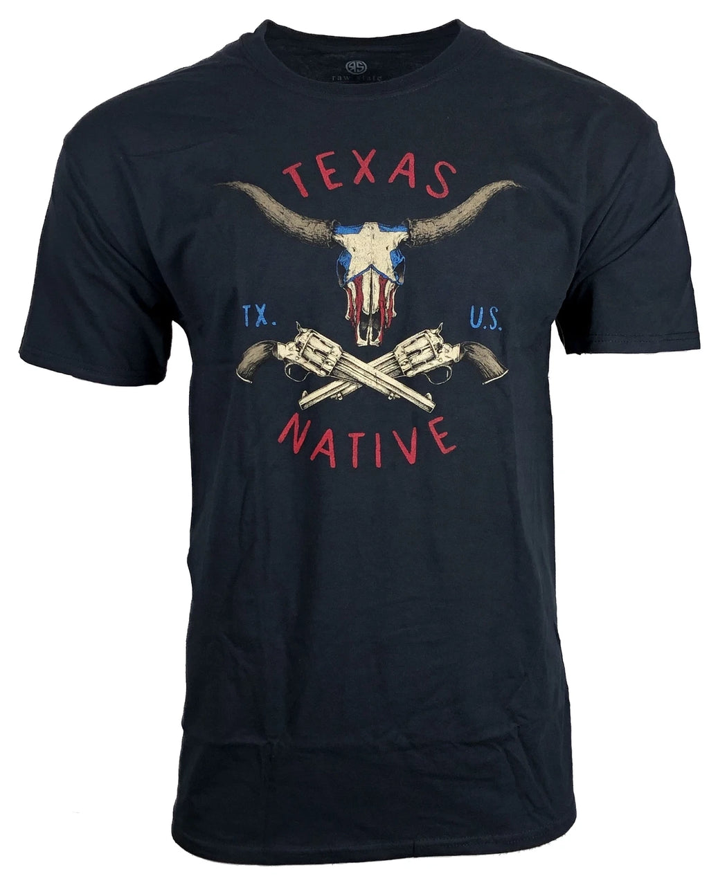 Raw State Men's T-Shirt TEXAS NATIVE Biker Cowboy