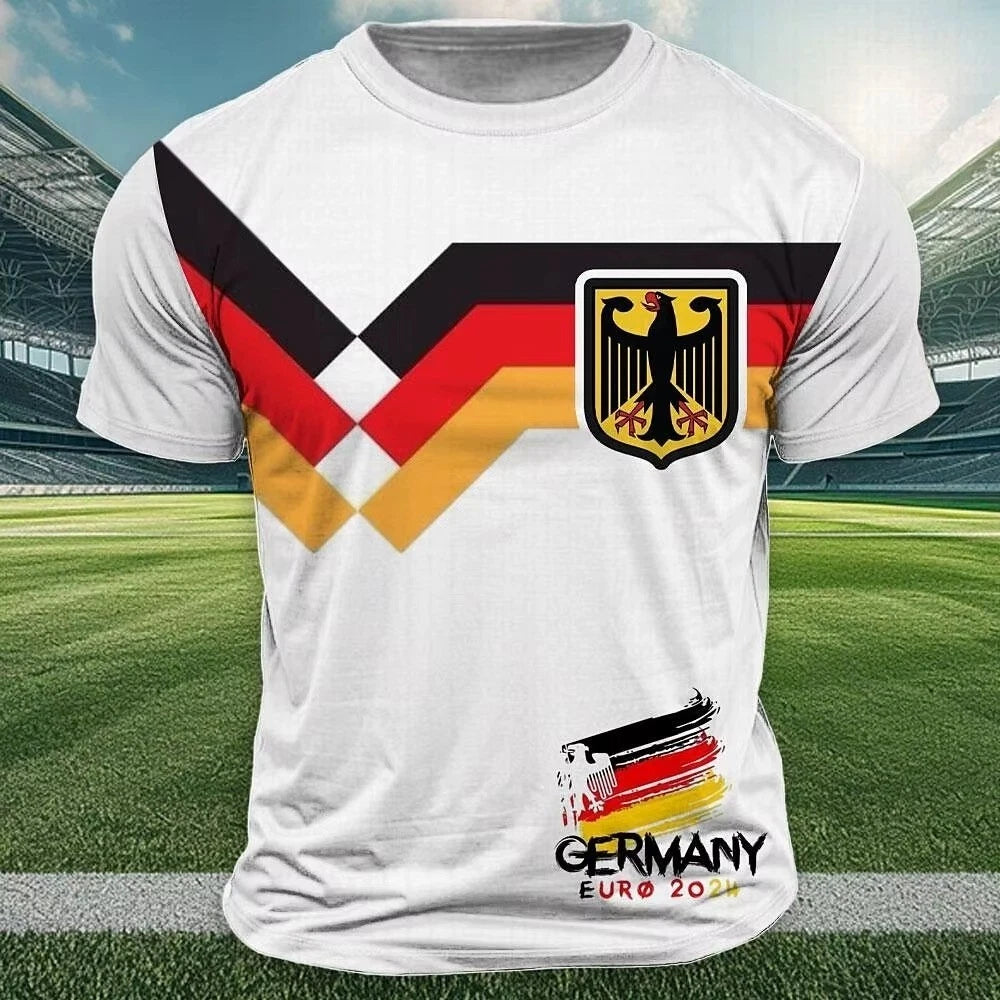 Germany Fan T-Shirt Mens Football World Cup Flag