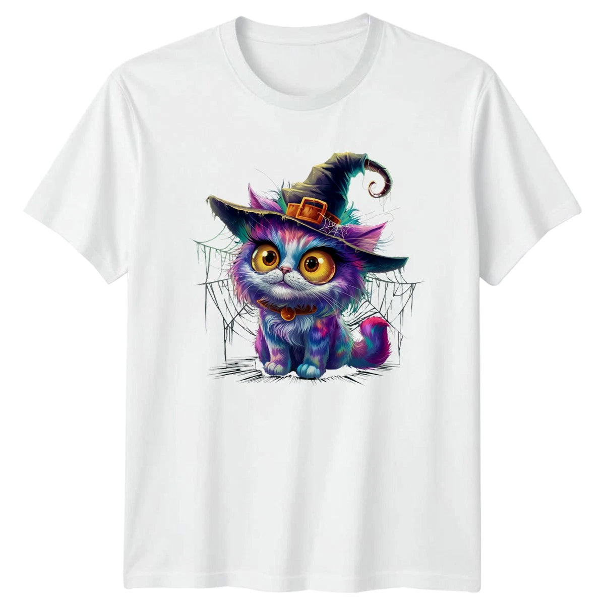 Cute Witch Cat Halloween T-Shirt Kawaii Halloween Gift For Him And Her