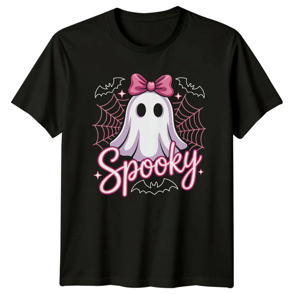 Spooky Ghost Halloween Holidays Occasions Mens Womens Graphic Tee Cute Design