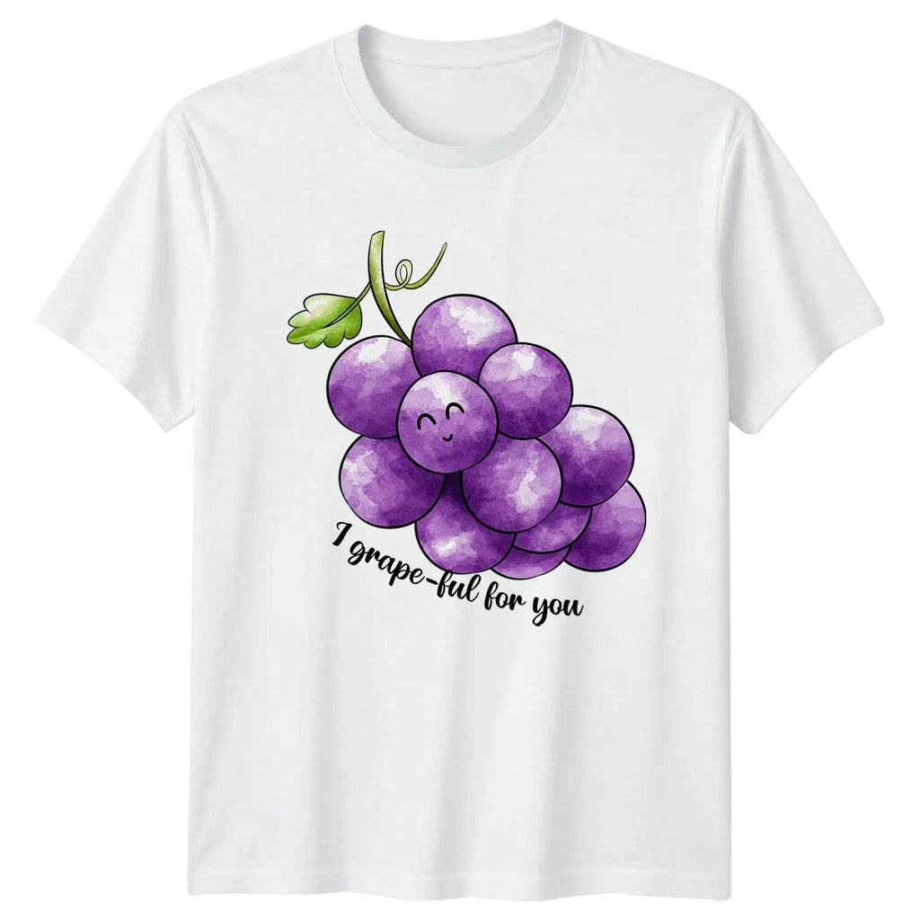 I Grape Ful For You T-Shirt Food Puns Friendship Day Gift For Him And Her