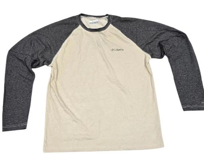 Columbia Men's Long Sleeve Raglan Stone Shark Heather