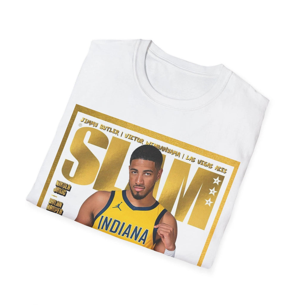 Slam Tyrese Haliburton Pacers Graphic T Shirt Vantage Basketball Fan Tee