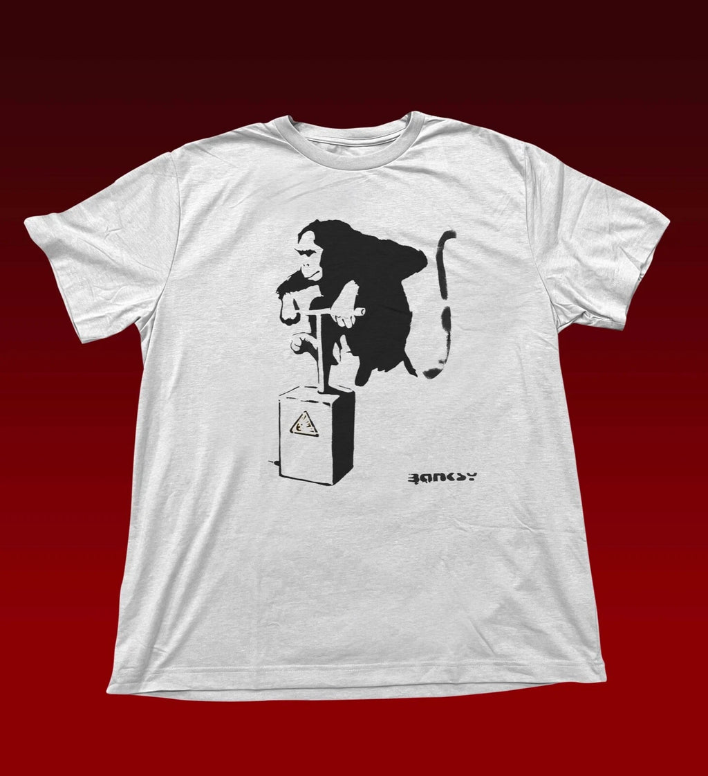 BANKSY 'MONKEY DETONATOR' SHORT SLEEVE TSHIRT, NEW