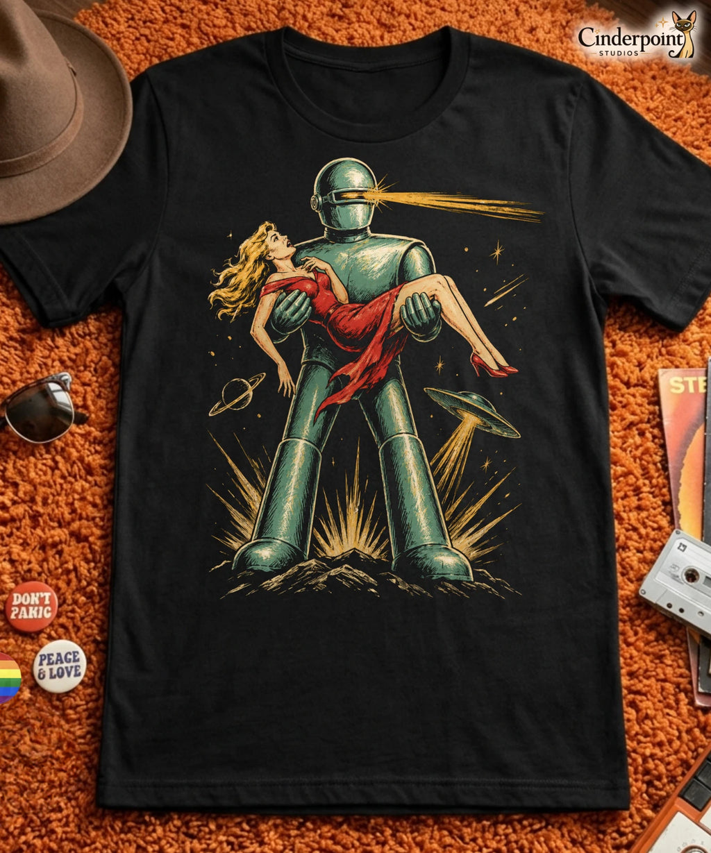 Gort T-Shirt The Day The Earth Stood Still 50s Sci-Fi Alien Robot Art Tee XS-5XL