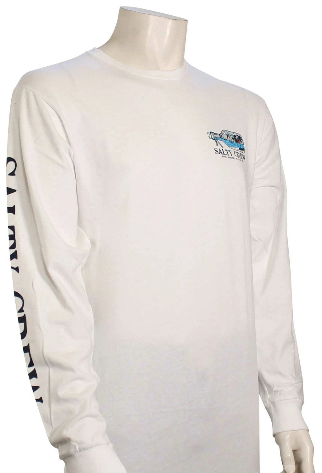 Salty Crew Message Premium LS T-Shirt - White - New