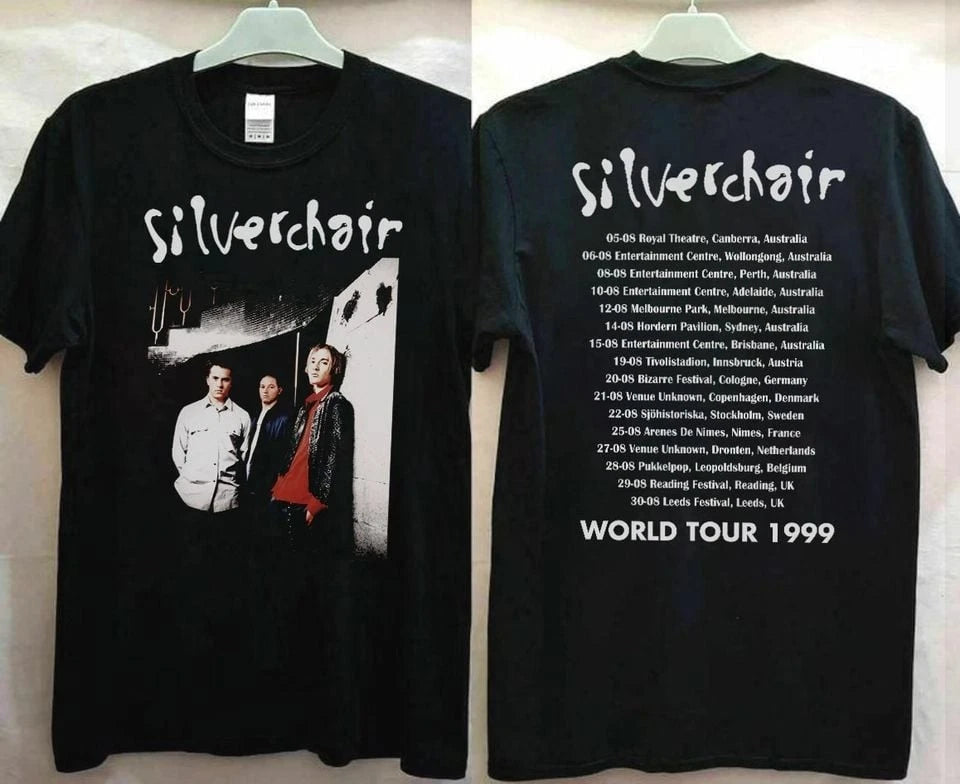 Silverchair World Tour 1999 T-Shirt, 90s Silverchair Rock Band Concert Shirt, Gr