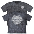 Holy Death Mens Carbon Grey Heavyweight 240gsm Vintage T-Shirt Skull Gothic