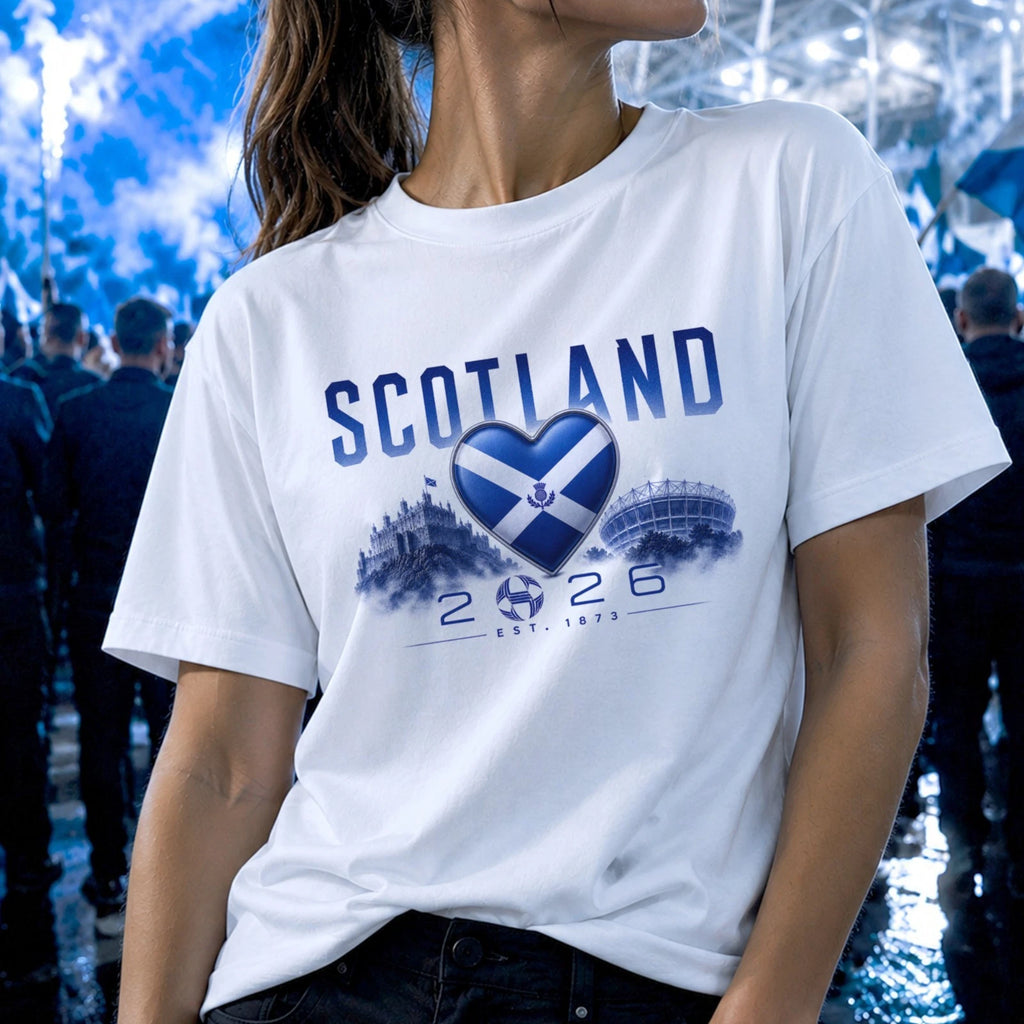 Scotland t shirt football fan flag Scottish soccer top support 2026 tee gift art