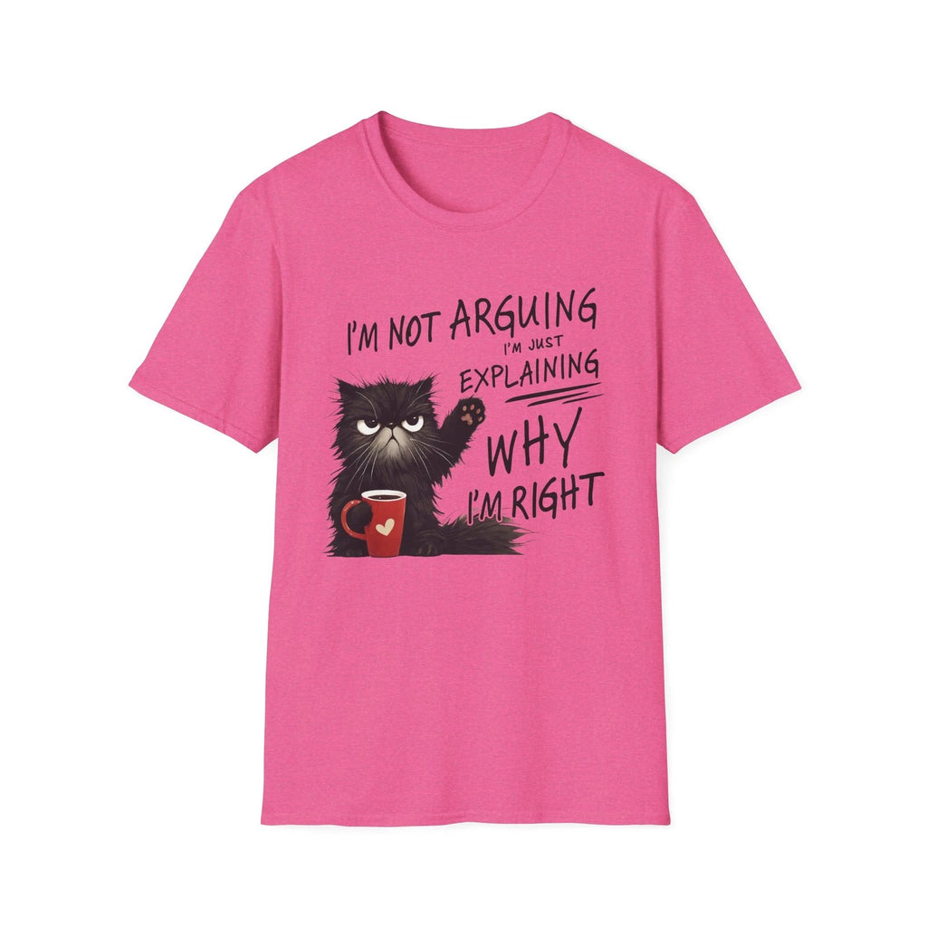 Grumpy Cat with Coffee T-Shirt | I’m Not Arguing I’m Explaining Why I’m Right