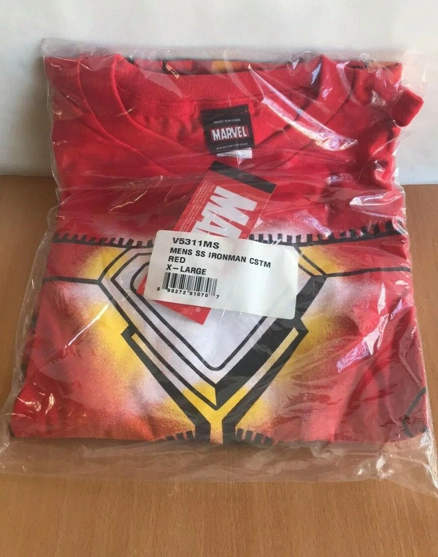 Iron Man Costume Print Adult T-Shirt *NEW SEALED*