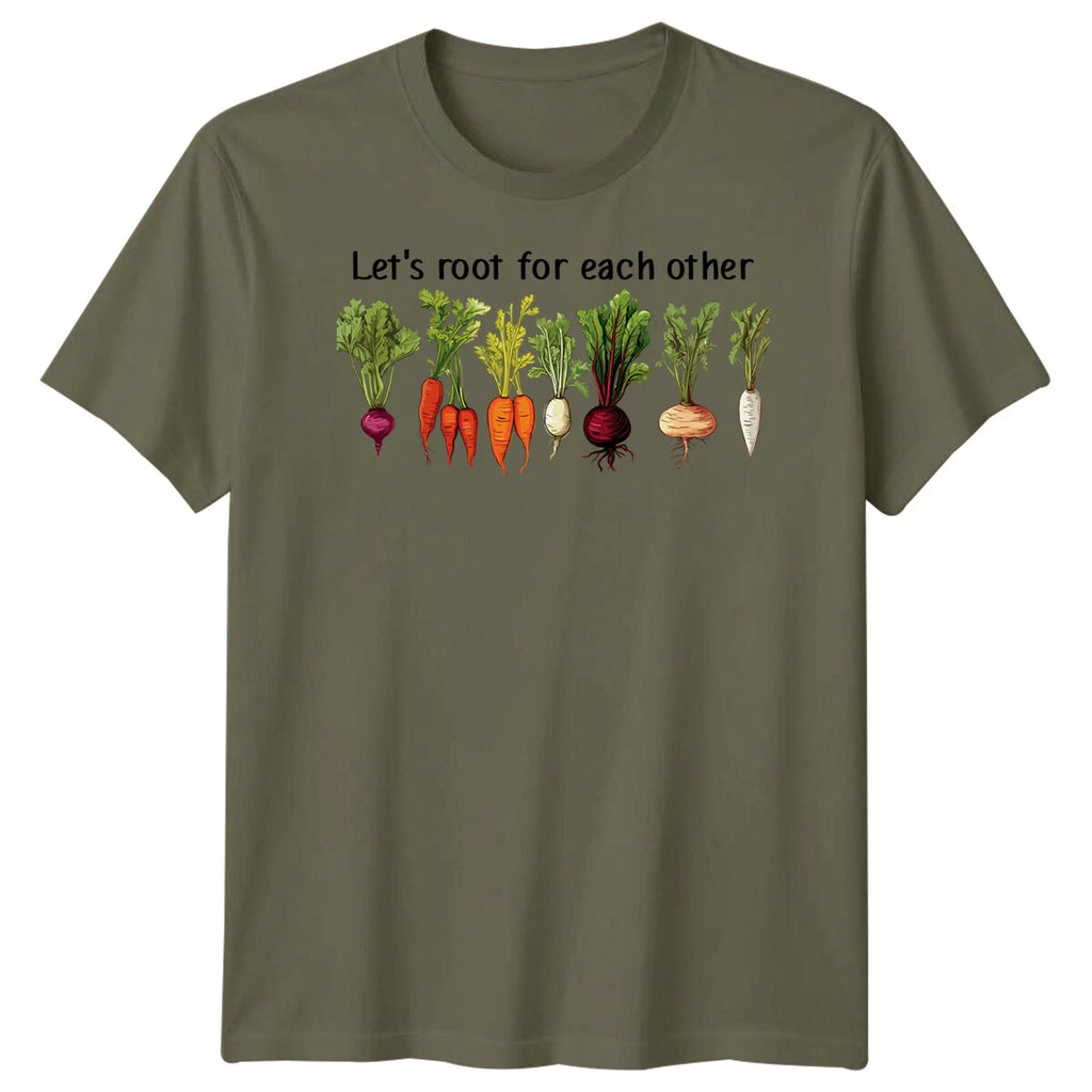 Lets Root For Each Other Vegetables Food Mens T-Shirt Womens Tee Graphic