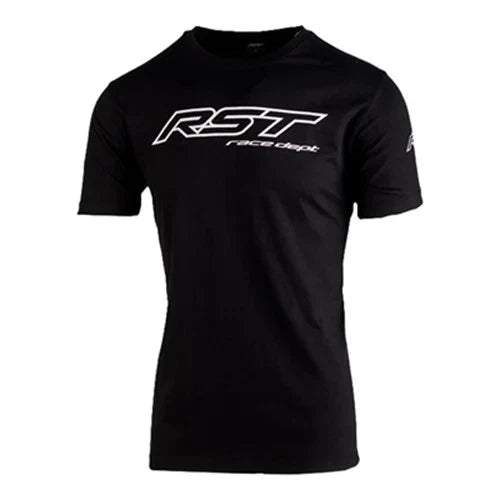 RST T-Shirt Race Department Logo Black White Motorcycle Casual Cotton