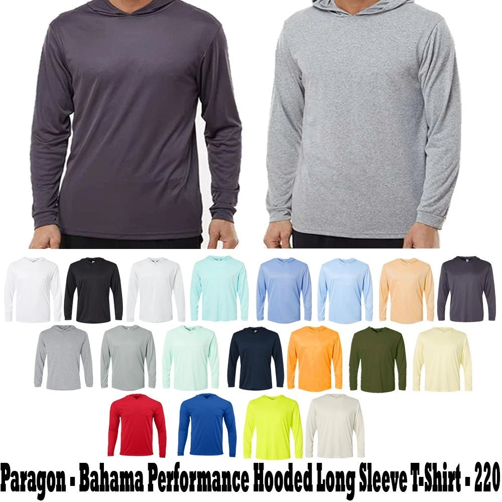 Unisex Bahama Performance Hooded Long Sleeve T-Shirt - Paragon 220
