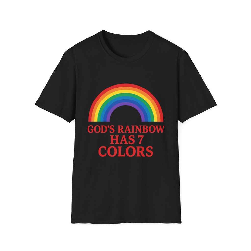 Rainbow Unisex Softstyle T-Shirt, God's rainbow, Christian Gift, 7 colors