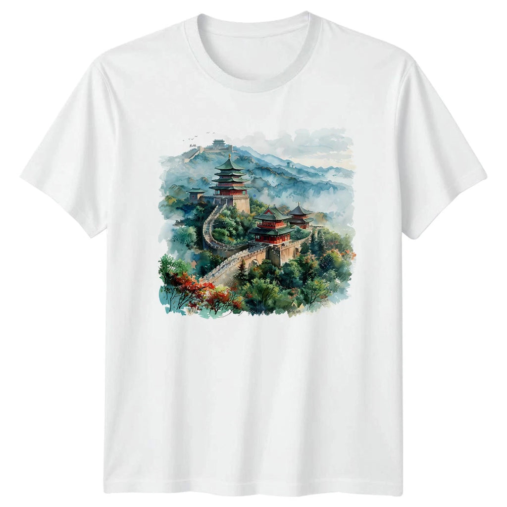 Great Wall Of China Landmark Asian Mens Womens Graphic Tee Travel Souvenir