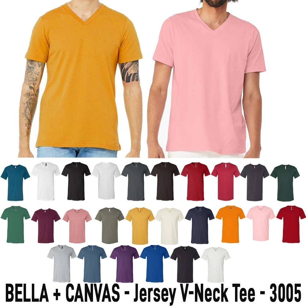 Unisex Jersey V-Neck Tee - BELLA + CANVAS 3005