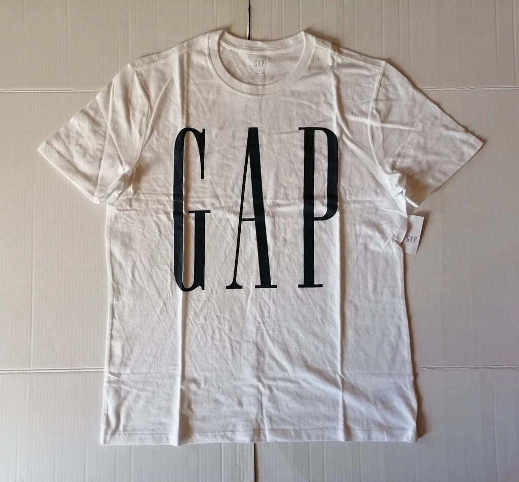 NWT GAP MEN'S WHITE OVERSIZED GAP LOGO T-SHIRT SZ L 499630