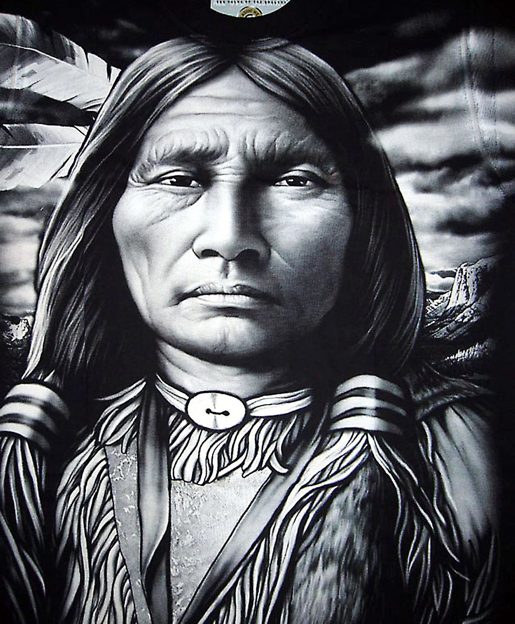 INDIAN MOTIF T SHIRT M L XL 2XL 3XL CHEROKEE SITTING BULL OVERSIZED BIG