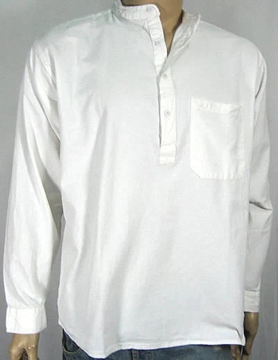 Grandad Shirts Collarless Shirts  S to 4XL