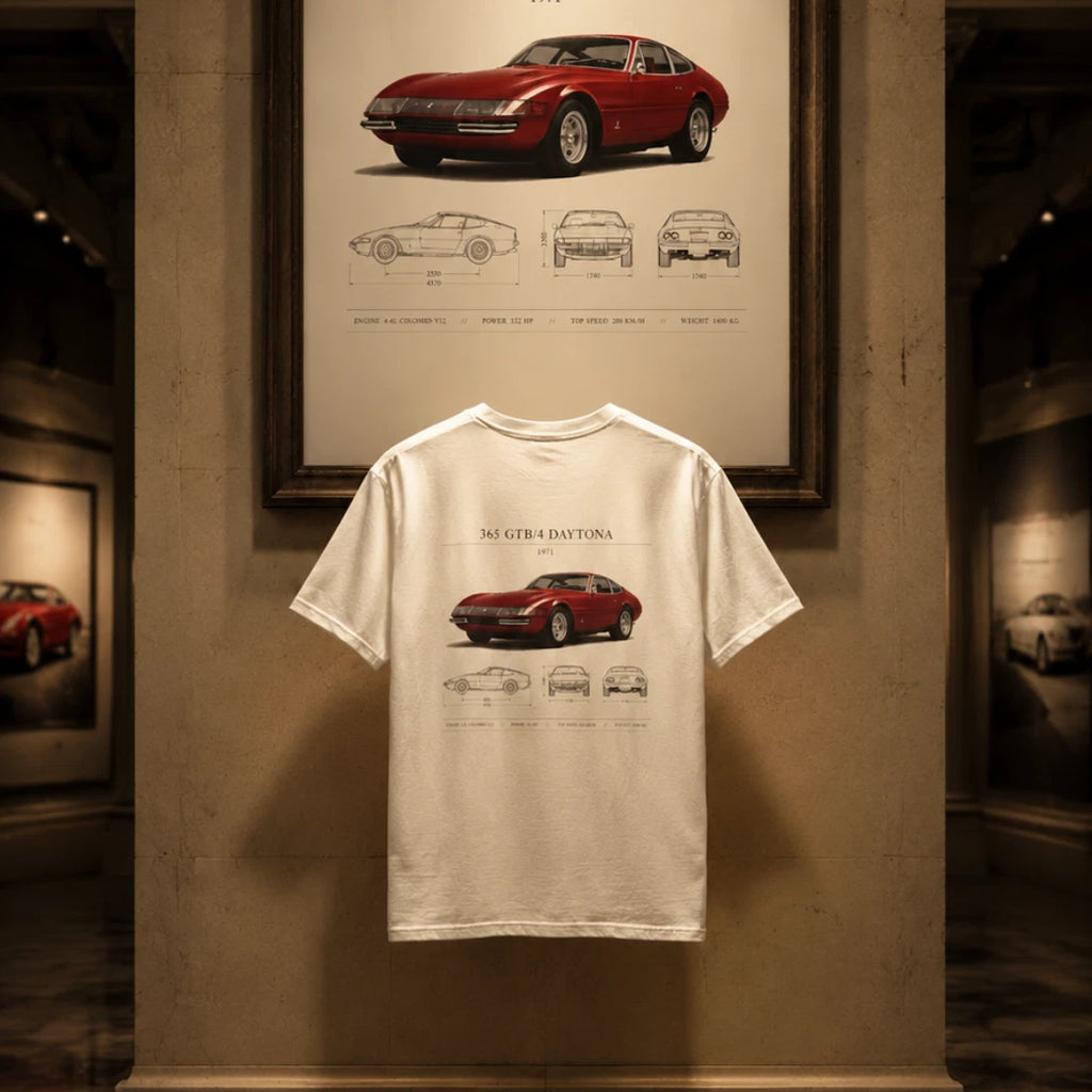 THE GT- 365 GTB/4 Daytona - Analog Automotive Heavyweight Tee