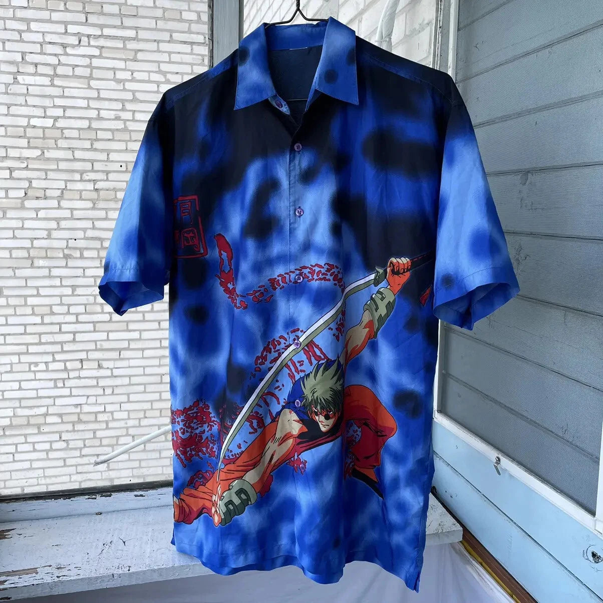 Vintage anime shirt short sleeve y2k grunge alt rare streetwear gorpcore
