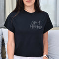 Coffee and meteorology pocket Unisex T-shirt Meteorologist tee Black Navy Dark H