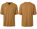 Tulliano 4X Big Tall Ribbed V Neck Shirt Tan Brown Stretch Knit Mens 4XL
