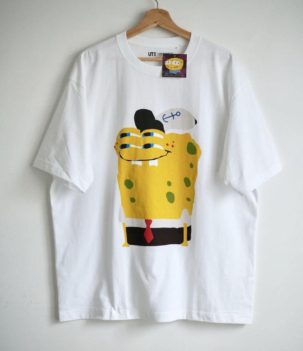 Spongebob x Patrick Star Oversized Cactus Plant Flea Market Uniqlo T Shirt Large