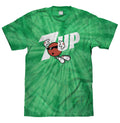 7UP Soda Mens T Shirt Kelly Green Tie Dye